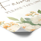 リトルカボチャ秋ベビーシャワーの好意サイン ポスター (角)