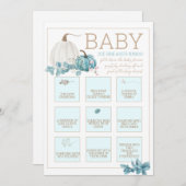 リトルカボチャ秋ベビーシャワーアイブレーカービンゴ 招待状 (正面/裏面)