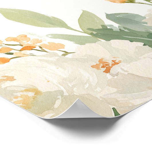 リトルカボチャ秋ベビーシャワーウェルカムサイン ポスター (角)