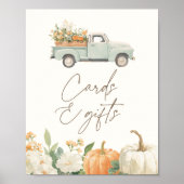 リトルカボチャ秋ベビーシャワーカードとギフト ポスター (正面)