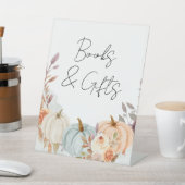 リトルカボチャ秋ベビーシャワーギフトサイン 台座サイン (インサイチュ)