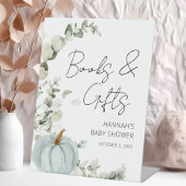 リトルカボチャ秋ベビーシャワーギフトサイン 台座サイン