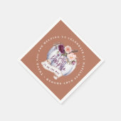 リトルカボチャ秋ベビーシャワーテラコッタ素朴 スタンダードカクテルナプキン (角)