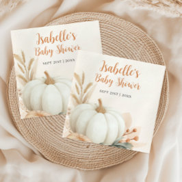 リトルカボチャ秋ベビーシャワーテーブルデコール スタンダードカクテルナプキン