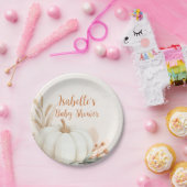 リトルカボチャ秋ベビーシャワーテーブルデコール ペーパープレート (パーティー)