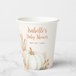 リトルカボチャ秋ベビーシャワーテーブルデコール 紙コップ
