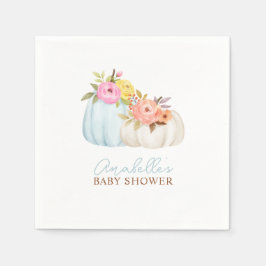 リトルカボチャ秋ベビーシャワーパーソナライズされた スタンダードカクテルナプキン