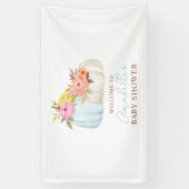 リトルカボチャ秋ベビーシャワーパーソナライズされた 横断幕 (縦)