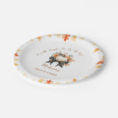 リトルカボチャ秋ベビーシャワーフローラ&プレイド ペーパープレート (アングル)