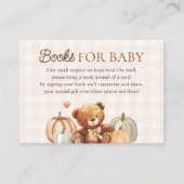 リトルカボチャ秋ベビーシャワーブズベビー エンクロージャーカード (正面)