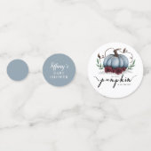 リトルカボチャ秋ベビーシャワーブルー コンフェッティ (裏面)