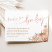 リトルカボチャ秋ベビーシャワーベビーカード 招待状