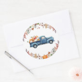 リトルカボチャ秋ベビーシャワーラベルシール ラウンドシール (封筒)