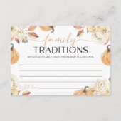 リトルカボチャ秋ベビーシャワー家族の伝統 エンクロージャーカード (正面)