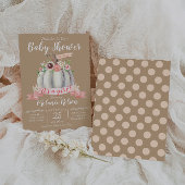 リトルカボチャ秋ベビーシャワー招待状ガール 招待状