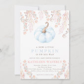 リトルカボチャ秋ベビーシャワー招待状ボーイ 招待状 (正面)