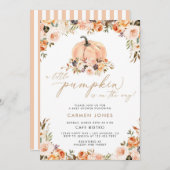 リトルカボチャ秋ベビーシャワー招待状 招待状 (正面/裏面)