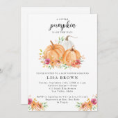 リトルカボチャ秋ベビーシャワー招待状 招待状 (正面/裏面)