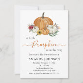 リトルカボチャ秋ベビーシャワー招待状 招待状 (正面)