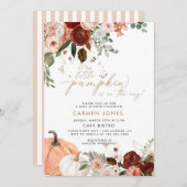 リトルカボチャ秋ベビーシャワー招待状 招待状 (正面/裏面)