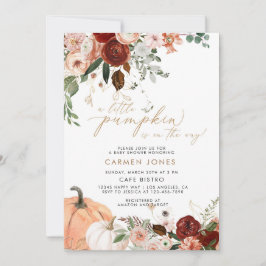 リトルカボチャ秋ベビーシャワー招待状 招待状