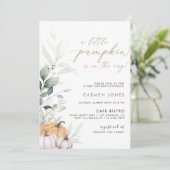 リトルカボチャ秋ベビーシャワー招待状 招待状 (スタンド正面)