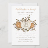 リトルカボチャ秋ベビーシャワー招待状 招待状 (正面)