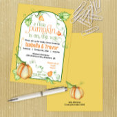 リトルカボチャ秋ベビーシャワー男女兼用 招待状