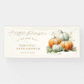 リトルカボチャ秋ベビーシャワー男女兼用 横断幕 (横)