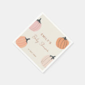 リトルカボチャ秋ベビーシャワー スタンダードカクテルナプキン (角)