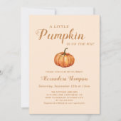 リトルカボチャ秋ベビーシャワー 招待状 (正面)