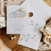 リトルカボチャ秋ボーイベビーシャワー招待状 招待状