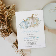 リトルカボチャ秋ボーイベビーシャワー招待状