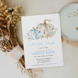 リトルカボチャ秋ボーイベビーシャワー招待状 招待状