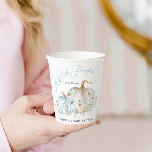 リトルカボチャ秋ボーイベビーシャワー 紙コップ