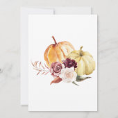 リトルカボチャ秋レッドヴィンテージトラックベビーシャワー 招待状 (裏面)