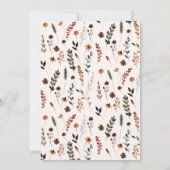 リトルカボチャ秋ワイルドフラワーパターンベビーシャワー 招待状 (裏面)