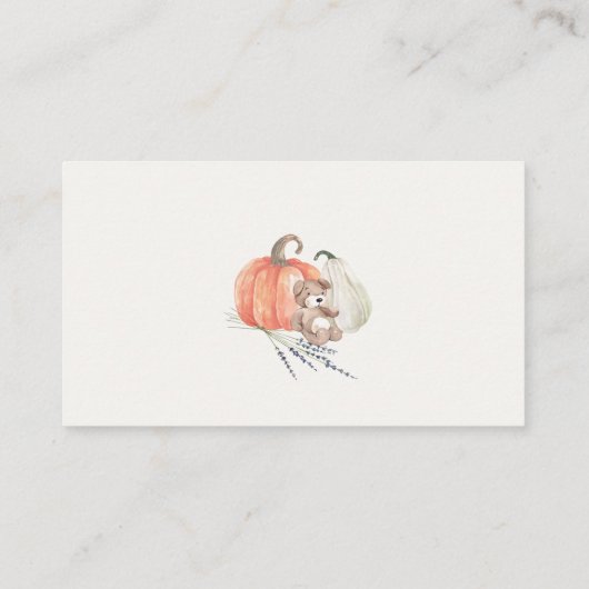 リトルカボチャ秋服の男の子どのように多くのキャンディ エンクロージャーカード (裏面)