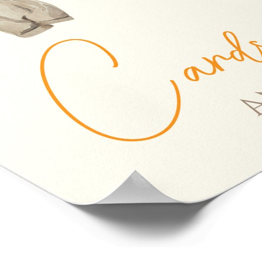 リトルカボチャ秋服ガールカードとギフト ポスター (角)