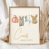 リトルカボチャ秋服ガールカードとギフト ポスター