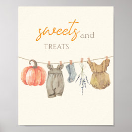リトルカボチャ秋服ガールスイーツアンドトリートメント ポスター