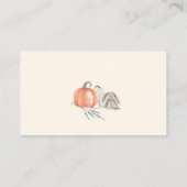 リトルカボチャ秋服ガールブックスベビー エンクロージャーカード (裏面)