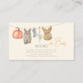 リトルカボチャ秋服ガールブックスベビー エンクロージャーカード (正面)