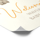 リトルカボチャ秋服ガールベビーウェルカムサイン ポスター (角)