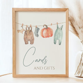 リトルカボチャ秋服ボーイカードとギフト ポスター