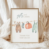 リトルカボチャ秋服ボーイギフトとカード ポスター