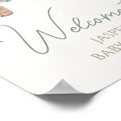 リトルカボチャ秋服ボーイベビーウェルカムサイン ポスター (角)