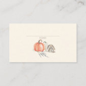 リトルカボチャ秋服女の子おむつラッフル エンクロージャーカード (裏面)