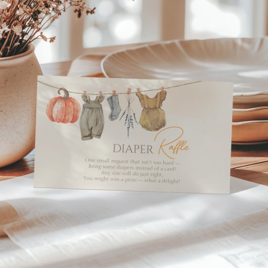 リトルカボチャ秋服女の子おむつラッフル エンクロージャーカード