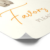 リトルカボチャ秋服女の子ベビーシャワーのお願い ポスター (角)